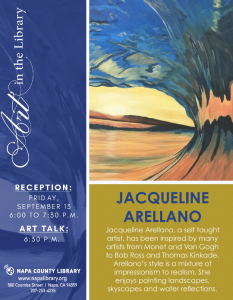Art in the Library Featuring artist, Jacqueline Arellano